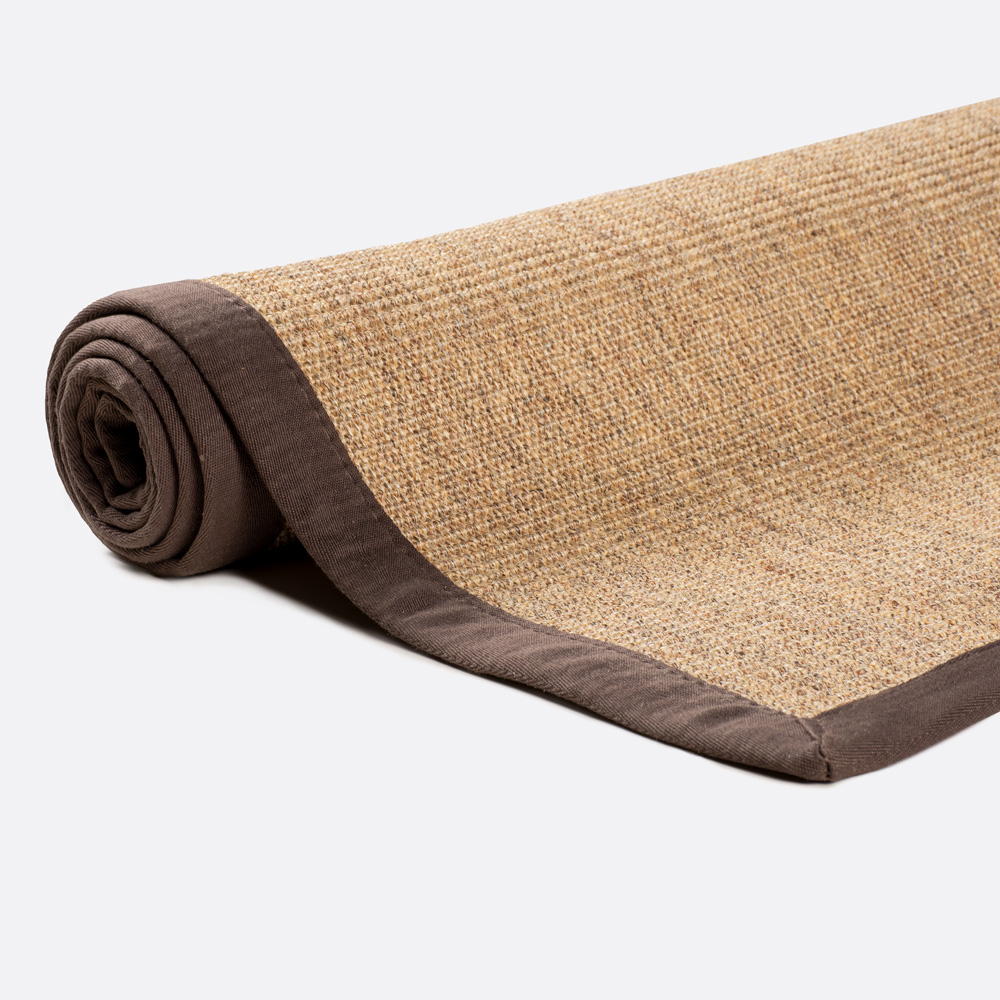 Estera Nudo Colores Borde Cacao 3x4