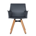 Caetana Madera Silla con Brazos - Gris