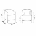 Jibou Silla con Brazos - Beige