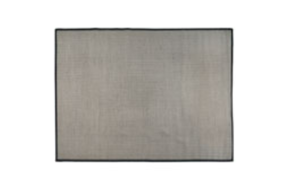Estera Herringbone Natural Negro Borde Negro 4x5