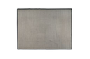 Estera Herringbone Natural Negro Borde Negro 4x5