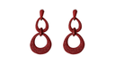 Aretes Crystal Largos Rojos