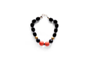Collar Negro Bolas Shagreen Rojas