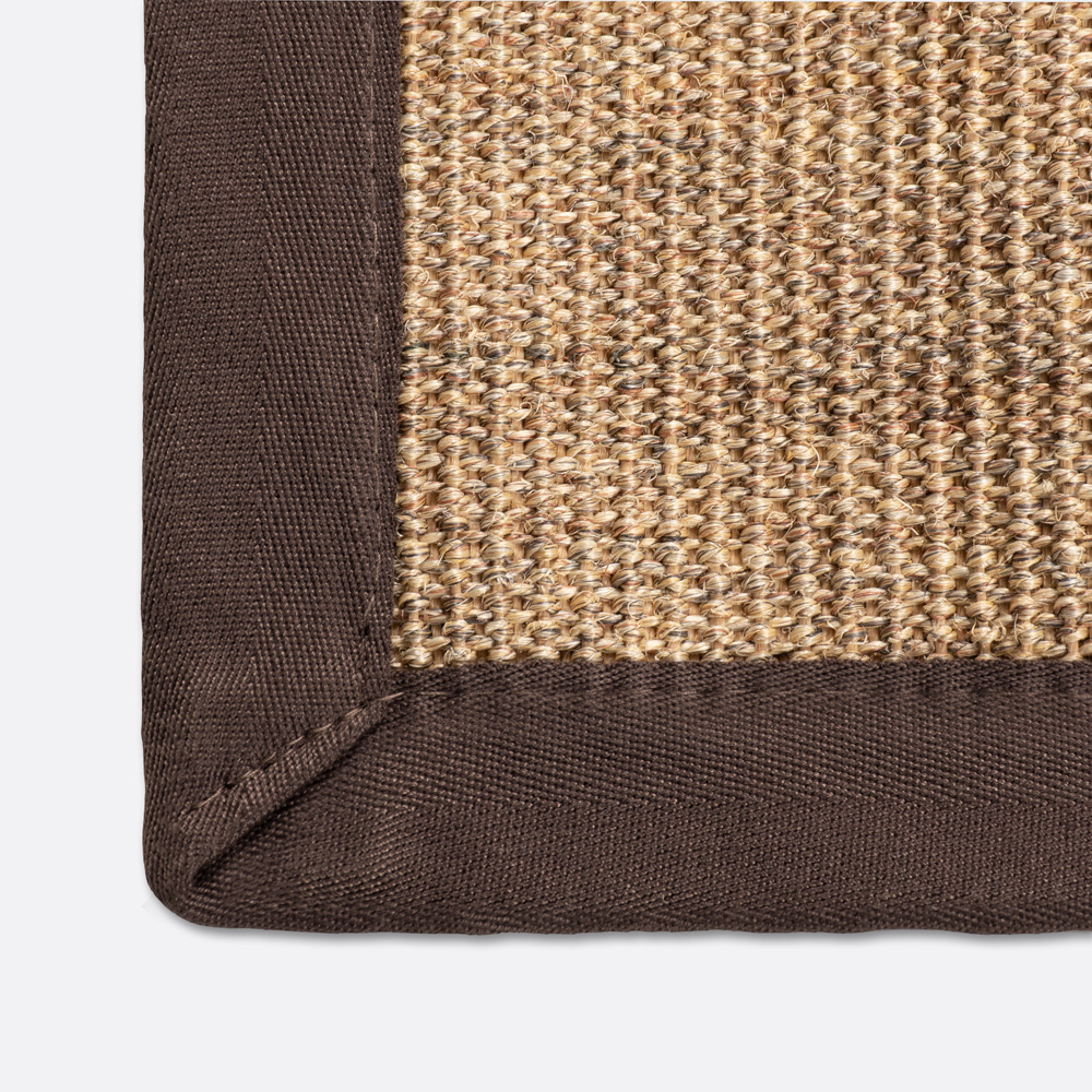 Estera Nudo Colores Borde Cacao 2x2