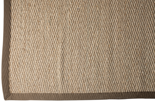 [221188] Estera Sisal - Herringbone Natural - Borde Marron - 6x4