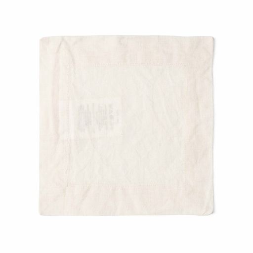 [1217833] Servilleta de Coctel Lino Blanco - 17X17 Cms