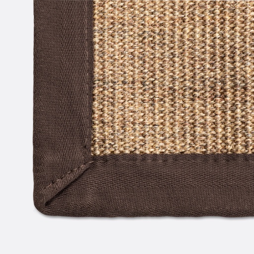 [1219675] Estera Nudo Colores Borde Cacao 2x3