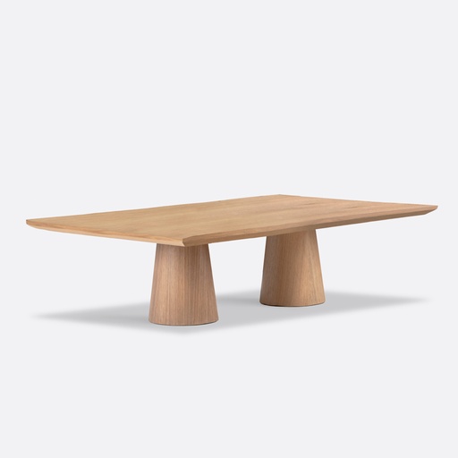 [81119534-05] Mesa de Centro Rectangular Prehispánica- Cubierta Madera Roble Latte
